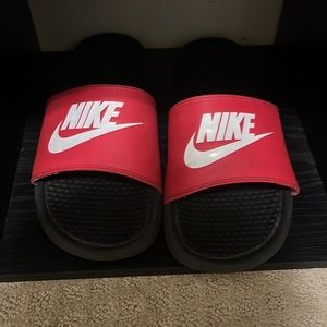 Red Nike Slides